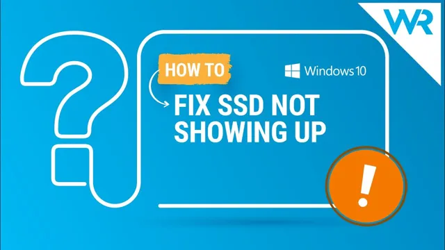 how do you get windows to recognize a new ssd