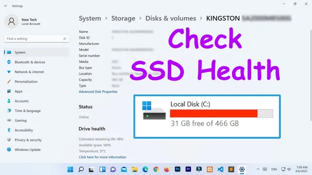 how to check ssd temperature