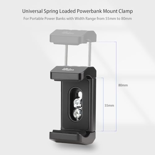 Leftfoto SSD T7 Holder SSD T5 Mount Bracke for Samsung SanDisk SSD T5,Universal Spring Loaded Mount Clamp,Compatible with Width Range from 55mm to 80mm(2.2–3.1 inches)