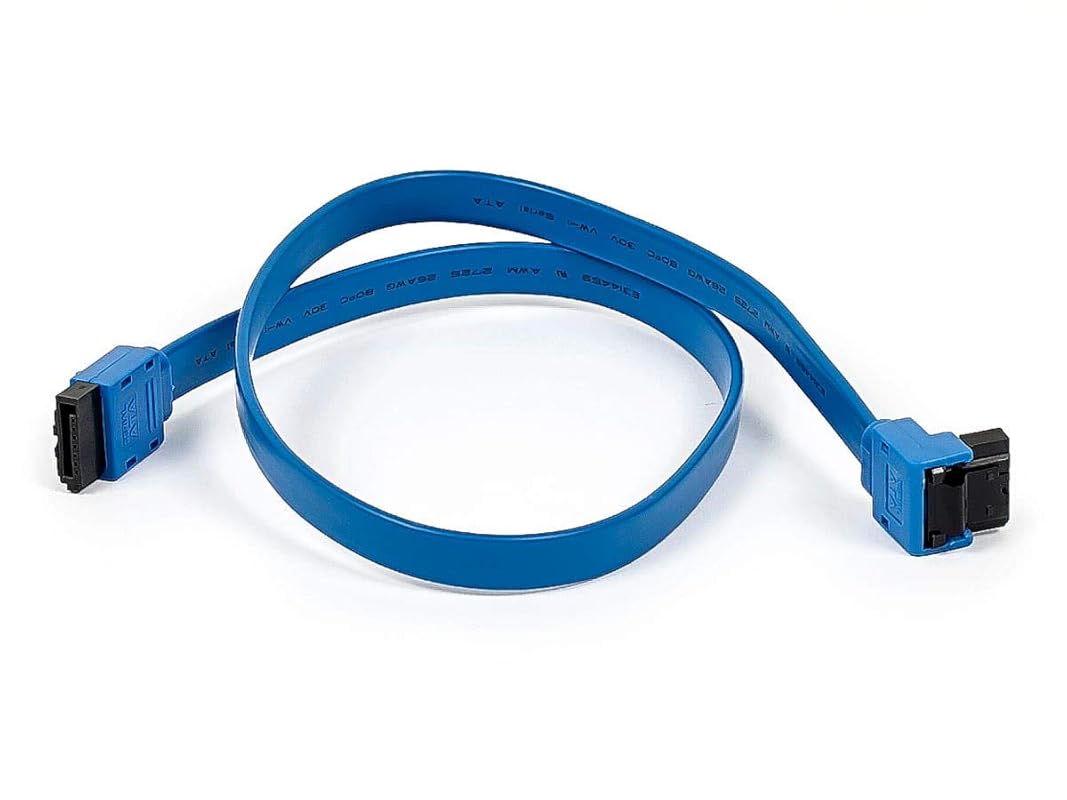 Monoprice SATA III 6.0 Gbps Cable - With Locking Latch, 90-Degree Plug