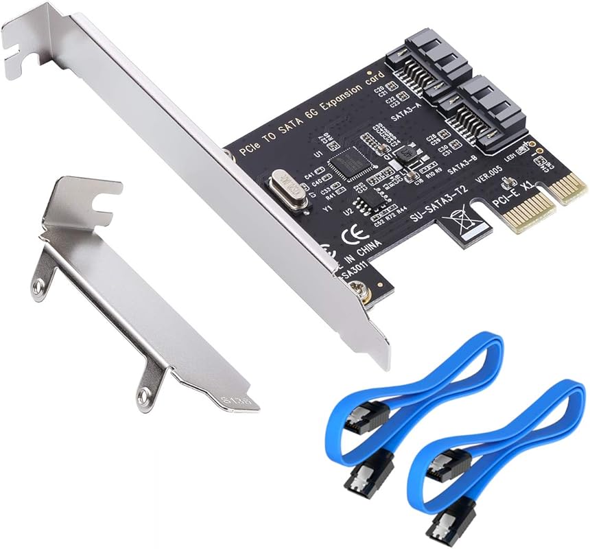 PCIe 3.0 to 2-Port SATA III Controller Card for SSD and HDD