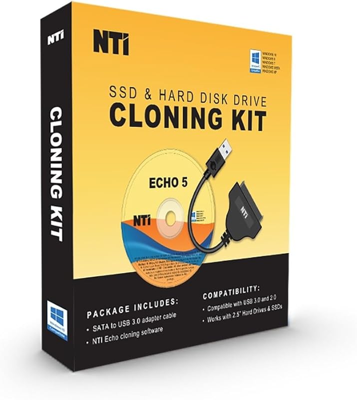 NTI Cloning Kit | New! Version 6 of NTI Cloning Software | Best for SS