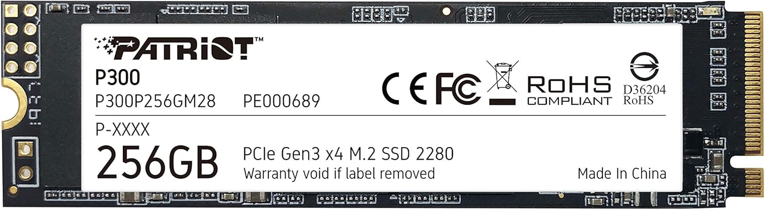 Patriot P300 M.2 PCIe Gen 3 x4 256GB Low-Power Consumption SSD