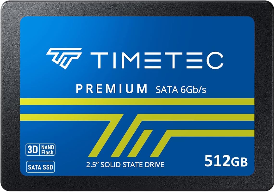 Timetec 512GB SSD 3D NAND SATA III 6Gb/s 2.5 Inch 7mm  Read Speed Up t