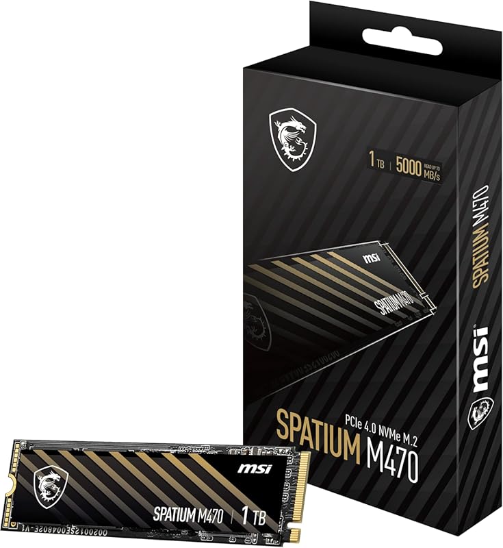 MSI SPATIUM M470 1TB NVMe M.2 SSD PCIe Gen4 for High Performance