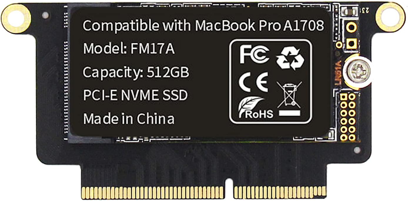 512GB NVMe SSD for MacBook Pro Retina 2016-2017 – Includes DIY Tools, 