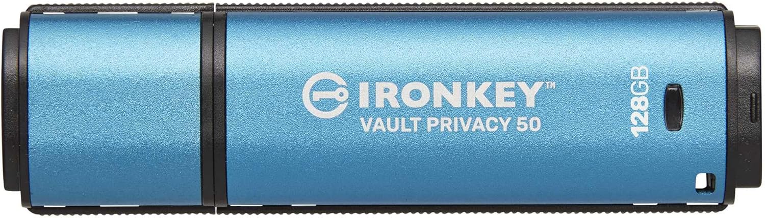 Kingston IronKey Vault Privacy 50 128GB Encrypted USB | FIPS 197 | AES
