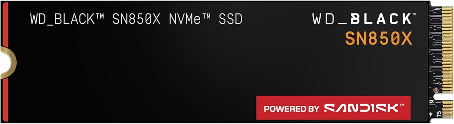 WD_BLACK SN850X 2TB NVMe SSD - M.2 2280, Up to 7,300 MB/s Read speeds,