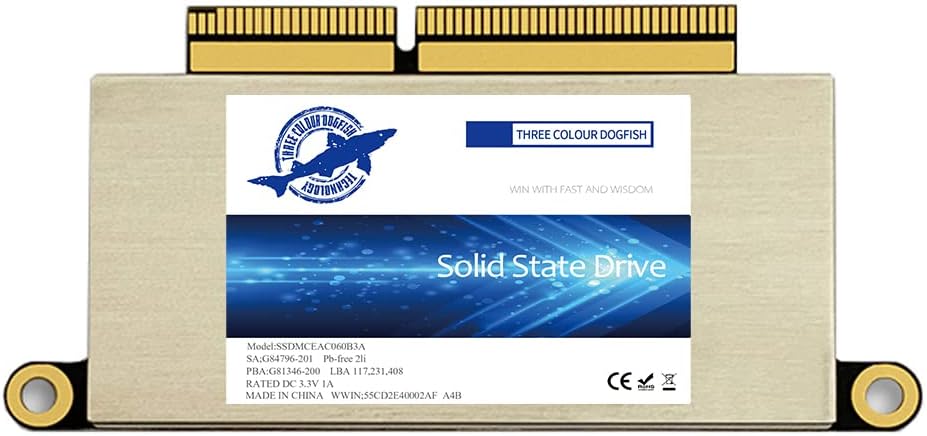 Dogfish 1TB SSD for MacBook NVMe PCIe Gen3x4 M.2, Internal Solid State