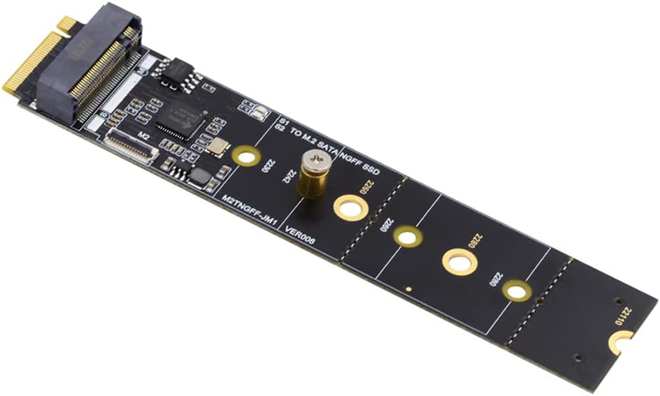 SATA M.2 B+M to NVMe M-Key Adapter for Desktop Motherboards, JMB582 Ch