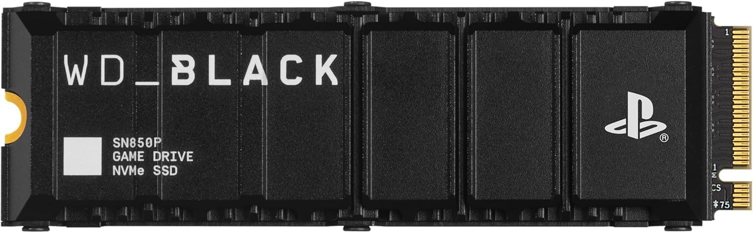 WD_BLACK 2TB SN850P NVMe M.2 SSD for PS5 with Heatsink and 7300MB/s Sp