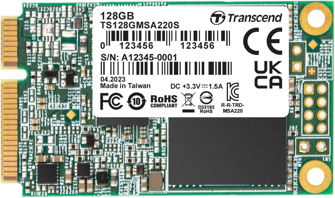 Transcend 128GB SATA III 6G/s mSATA SSD, Internal Solid State Drive, U