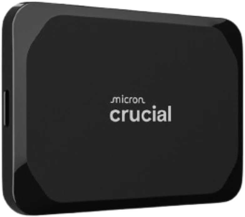 Crucial X9 1TB Portable SSD USB-C with 1050MB/s Speeds for Windows, Ma