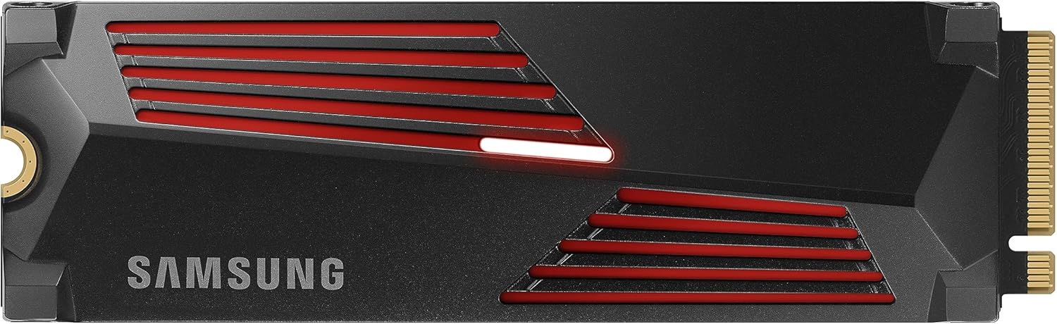 Samsung 990 PRO 4TB NVMe SSD with Heatsink for PS5 – 7,450 MB/s Read, 