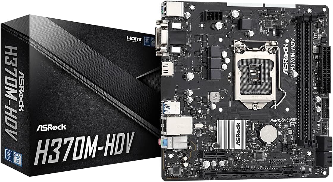 ASRock H370M-HDV LGA1151/ Intel H370/ DDR4/ SATA3&USB3.2/ Micro ATX Mo