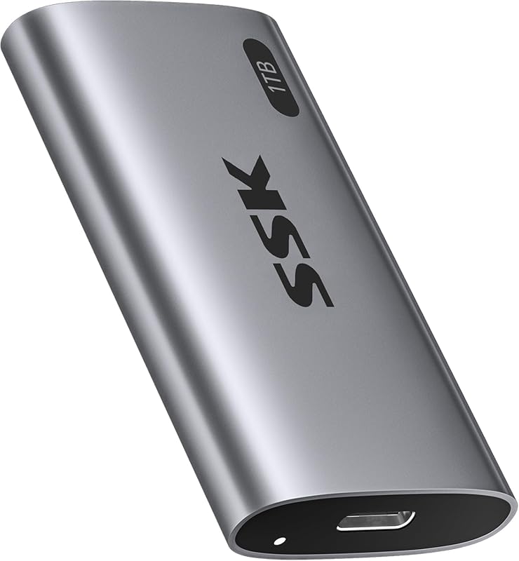 SSK 1TB Portable SSD with USB 3.2 Gen2 for iPhone, Mac, and Android De