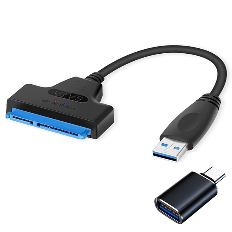 High Speed SATA to USB 3.0 Cable, SATA to USB Adapter for 2.5”SSD & HD