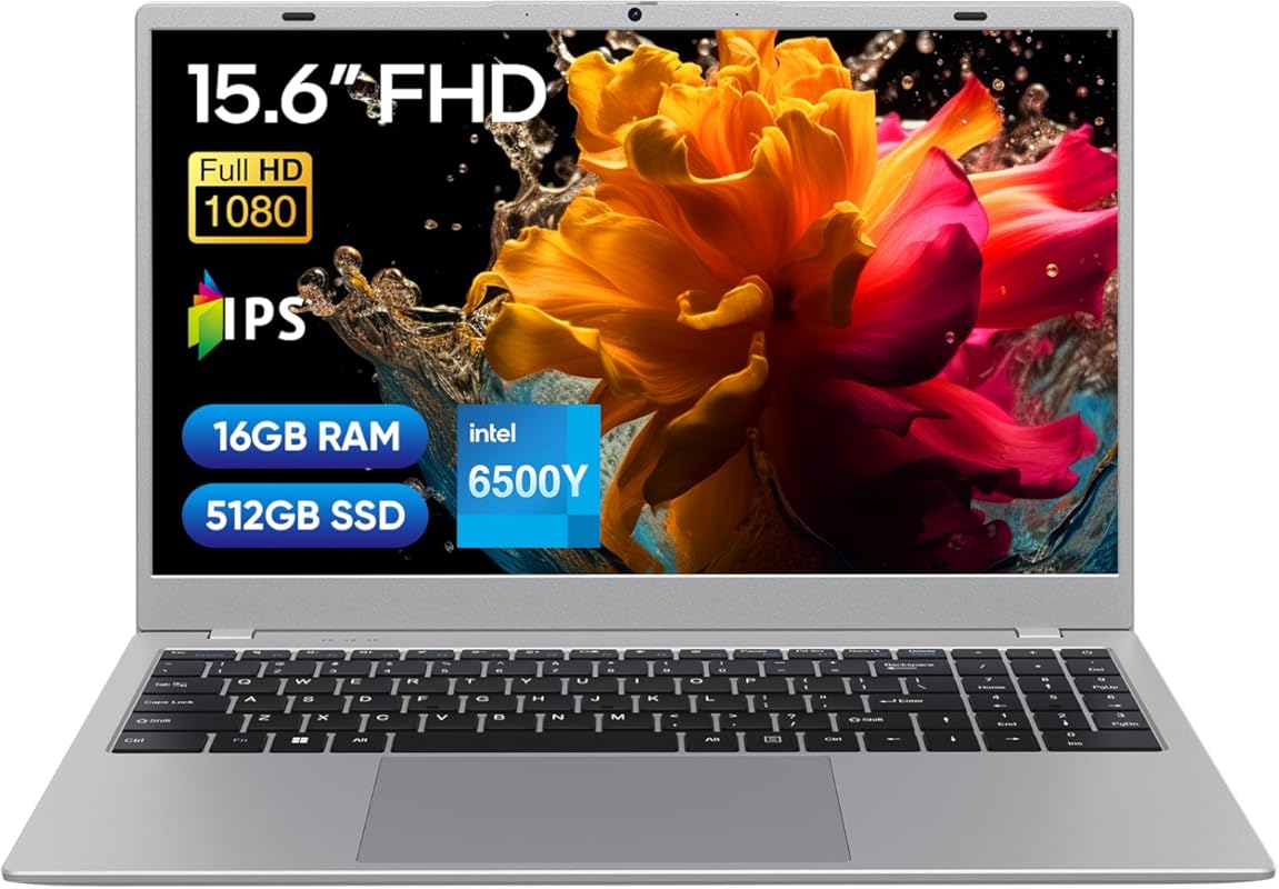 15.6-inch FHD Laptop with 16GB RAM, 512GB SSD, Pentium Gold, and Windo