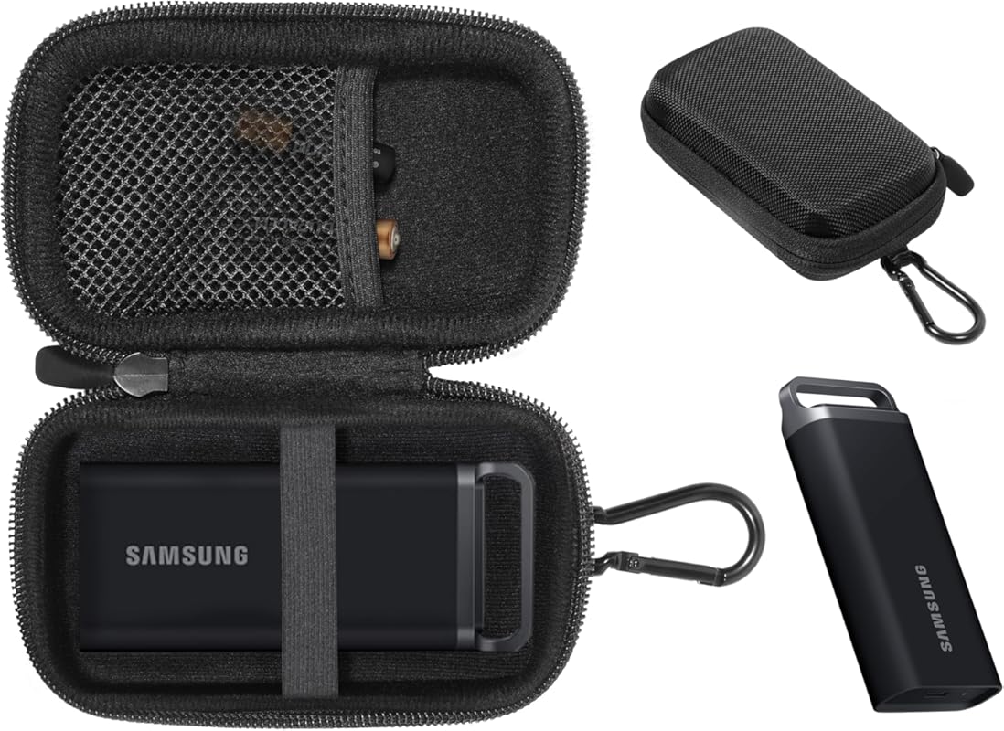 Travel Case for Samsung T5 EVO 2TB, 4TB, and 8TB Portable SSDs