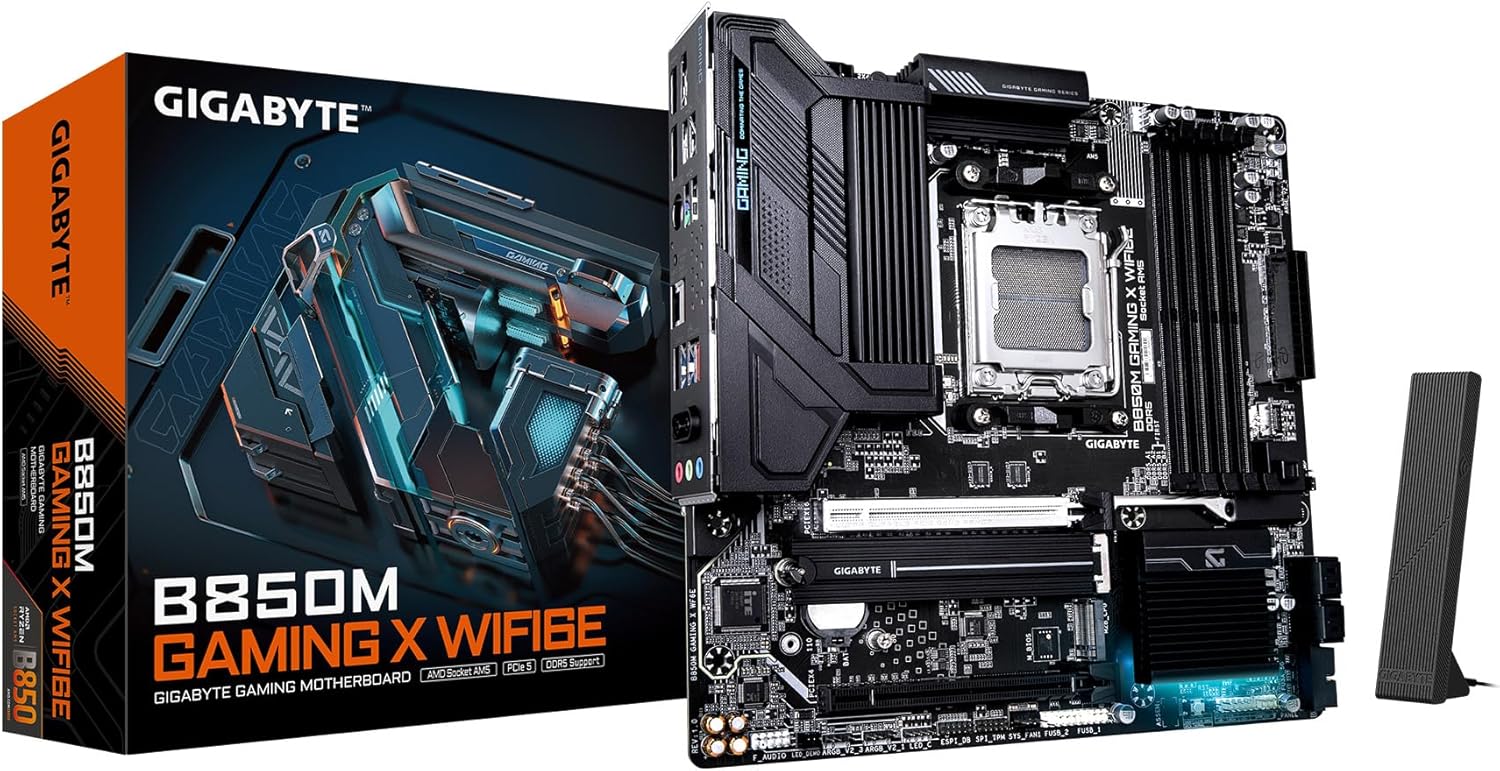 GIGABYTE B850M Gaming X WIFI6E AMD AM5 LGA 1718 Motherboard, mATX, DDR
