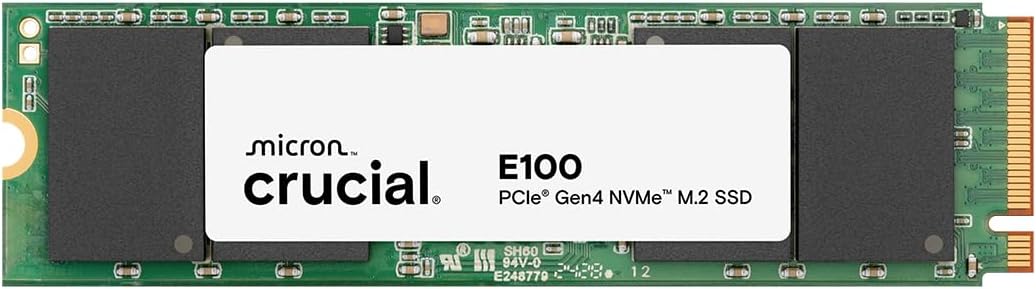 Crucial E100 2TB M.2 NVMe PCIe Gen4 Internal SSD, Up to 5,000MB/s, Lap