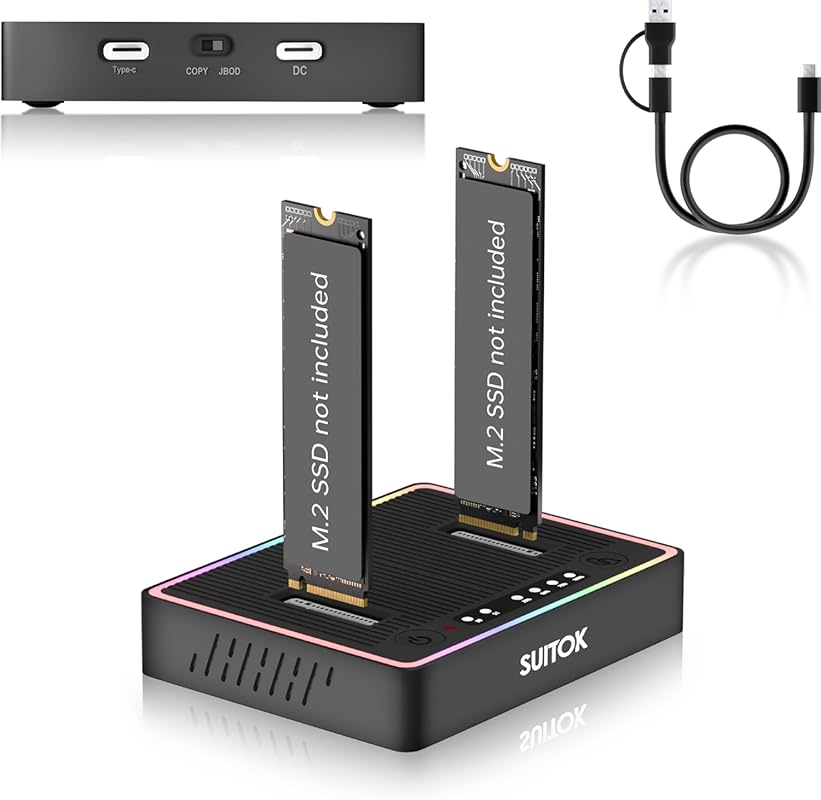 M.2 SSD Cloner for NVMe and SATA Drives, Supports 2230 to 22110 Sizes