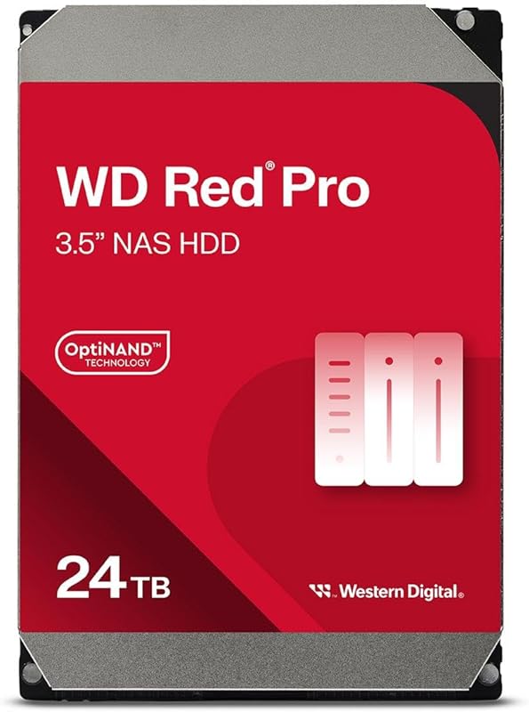 Western Digital 24TB WD Red Pro NAS Internal HDD – 7200 RPM, SATA 6Gb/