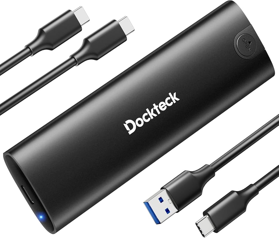 dockteck USB 3.2 Gen 2 M.2 NVMe SSD Enclosure with Tool-Free Design