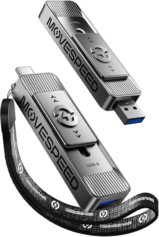 MOVE SPEED 1TB Solid State Drives with Dual Ports & Push-Pull Design —