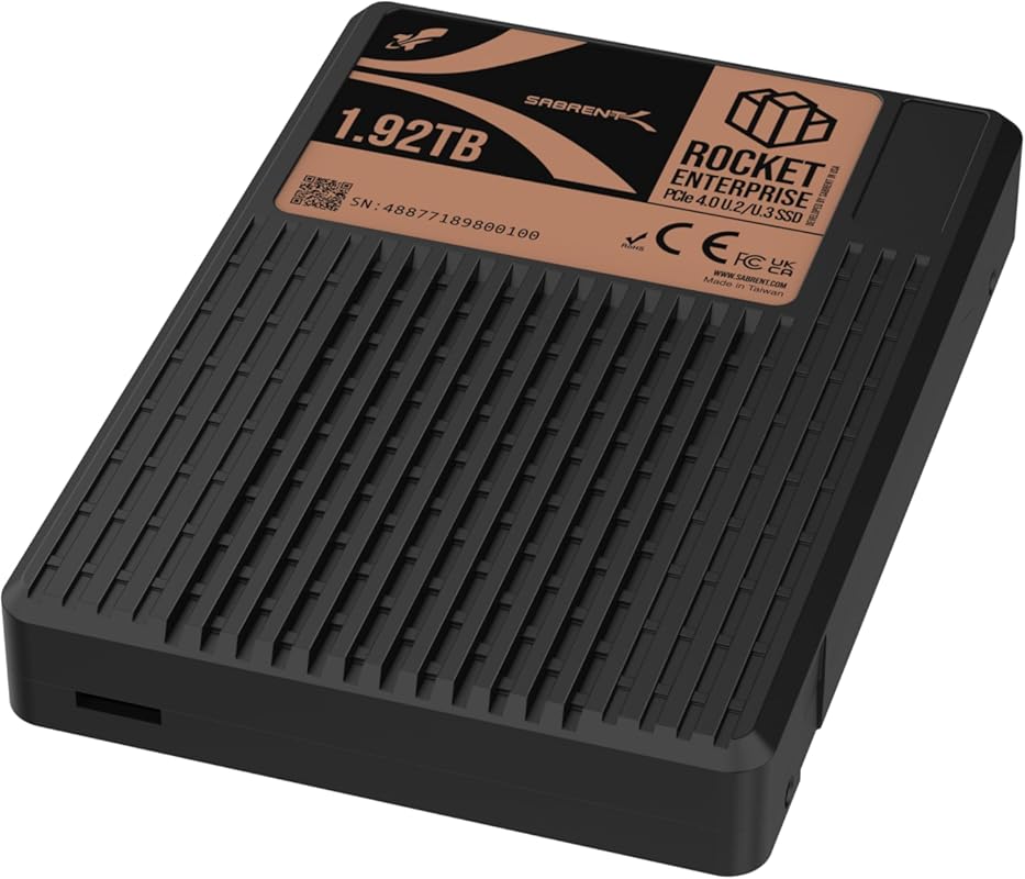 SABRENT Rocket 1.92TB PCIe 4.0 U.2 NVMe SSD with Power Loss Protection
