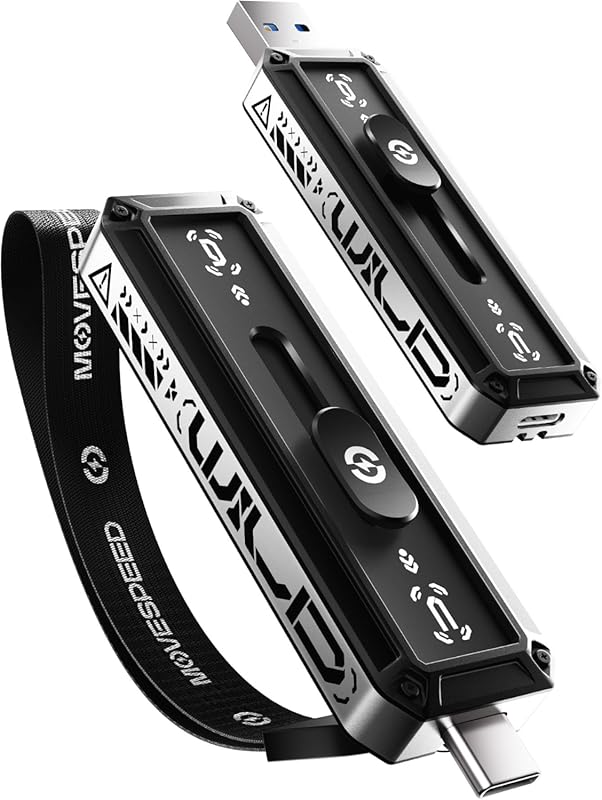 MOVE SPEED USB Drive 2TB External SSD 560MB/s Read Speed, USB 3.2+USB 