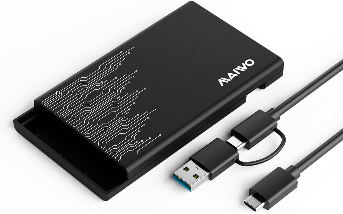 USB 3.1 to SATA III External SSD Enclosure for 2.5 Inch Drives