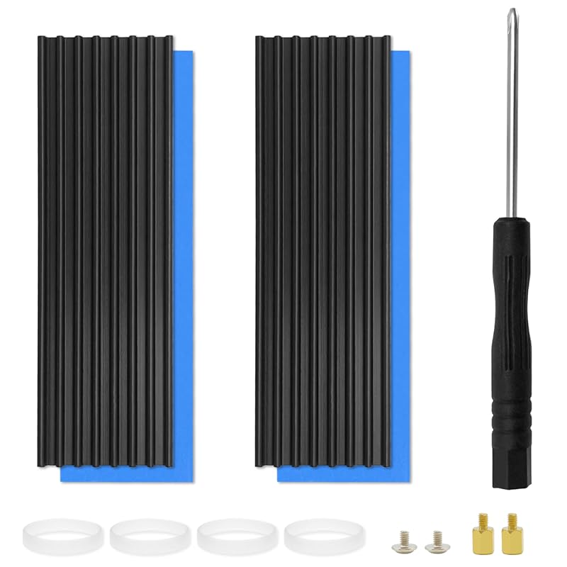 M.2 SSD Heatsink 2280 with Thermal Pad for NVMe and SATA SSDs