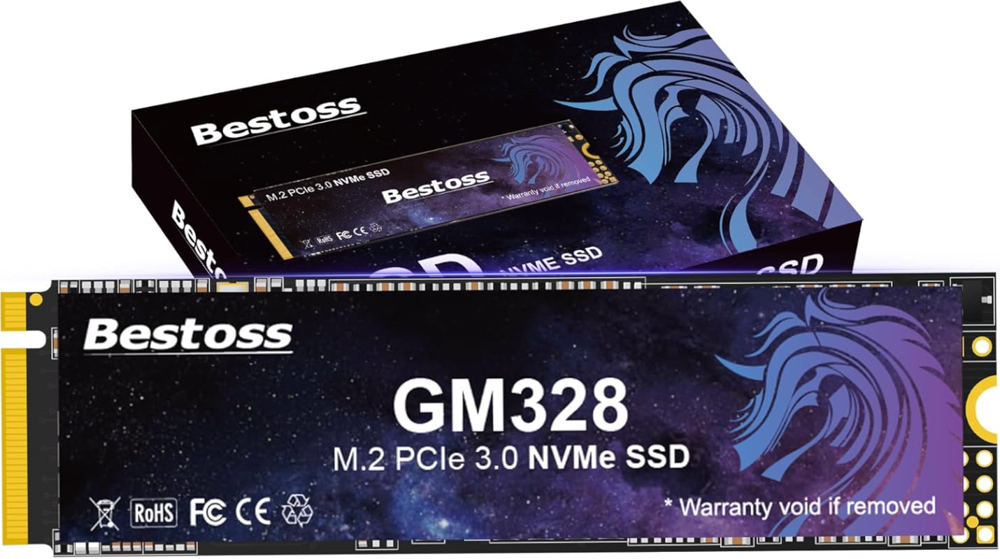 256GB NVMe M.2 SSD PCIe Gen3, 2280 3D NAND Internal Solid State Drive,