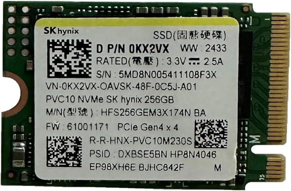 OEM Hyn PVC10 256GB M.2 PCI-e GEN 4X4 NVME SSD Internal Solid State Dr