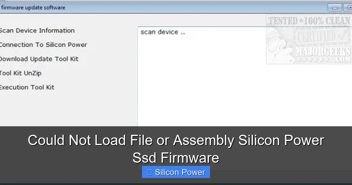Could Not Load File or Assembly Silicon Power Ssd Firmware