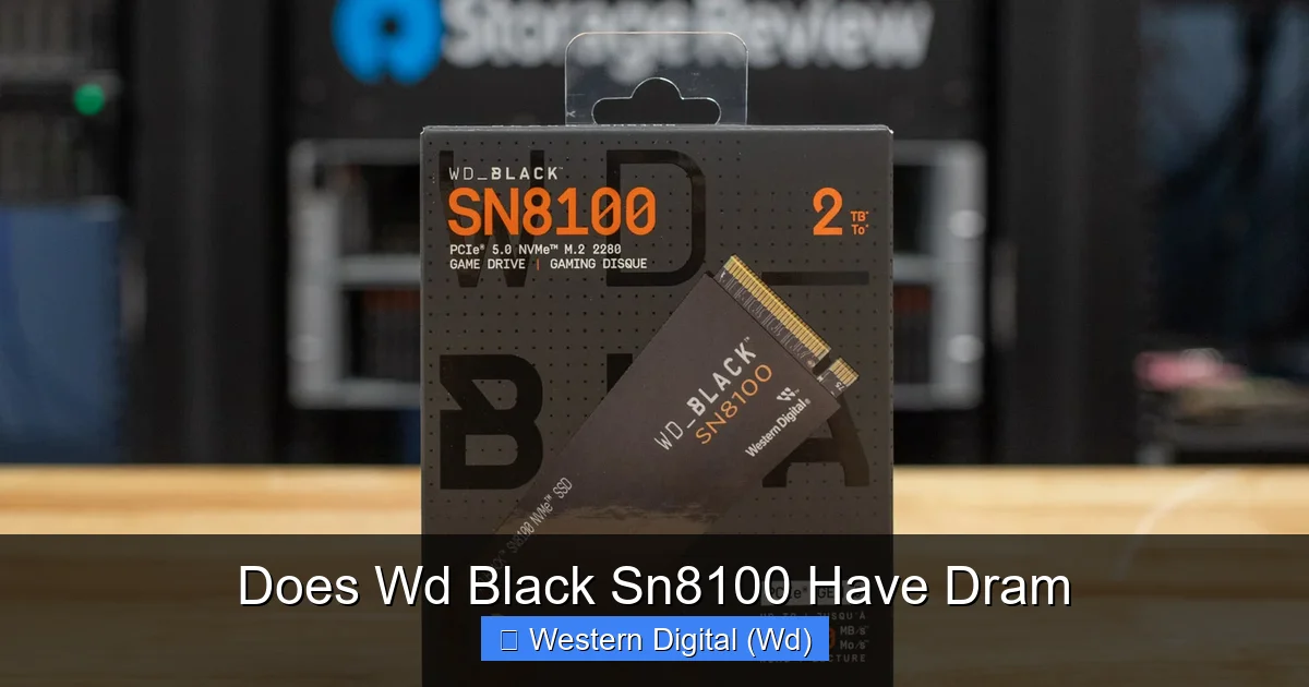Does Wd Black Sn8100 Have Dram