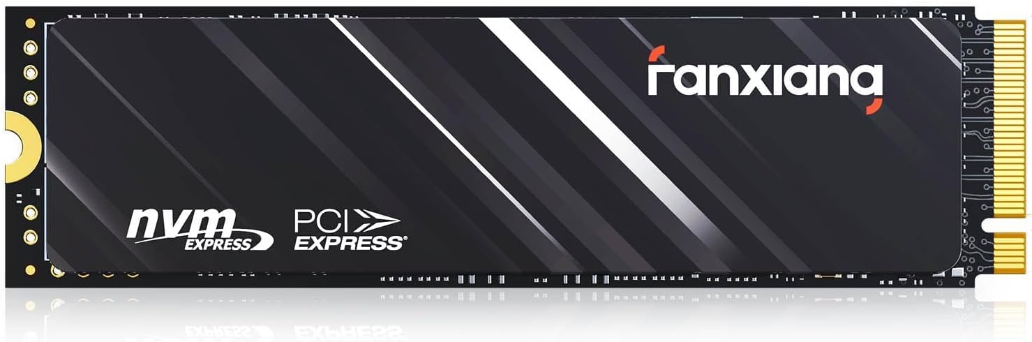 Fanxiang 1TB NVMe PCIe Gen4 SSD, Up to 4800 MB/s, 3D NAND SLC Cache fo