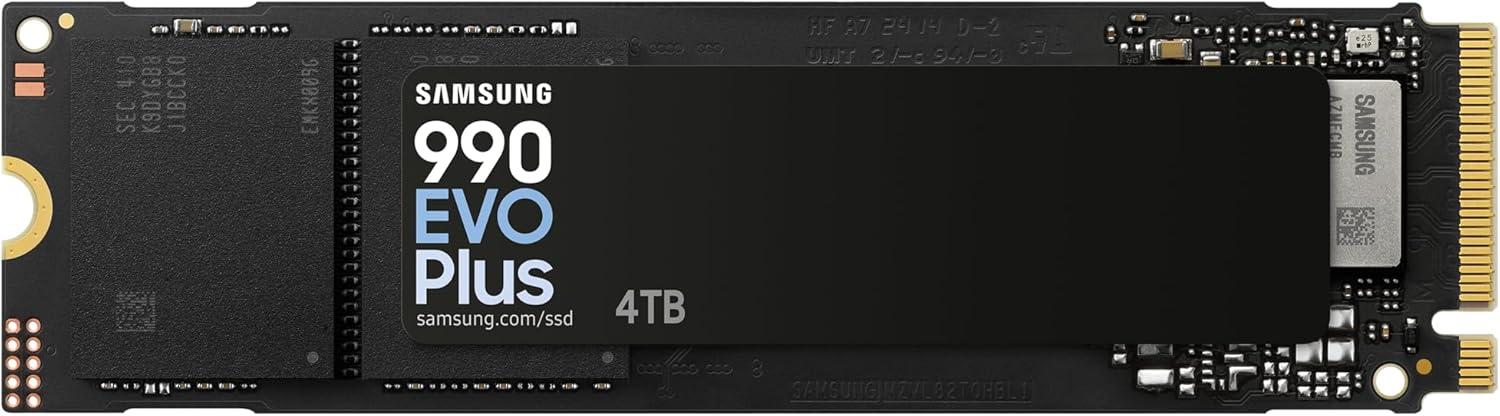Samsung 990 EVO Plus 4TB NVMe PCIe 4.0/5.0 SSD Up to 7,250MB/s Ideal f