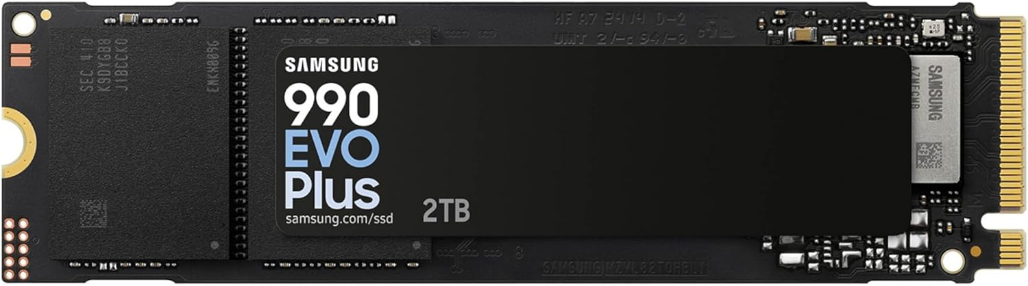 Samsung 990 EVO Plus 2TB NVMe SSD – Gen4x4 & Gen5x2, 7,250MB/s, Fast P