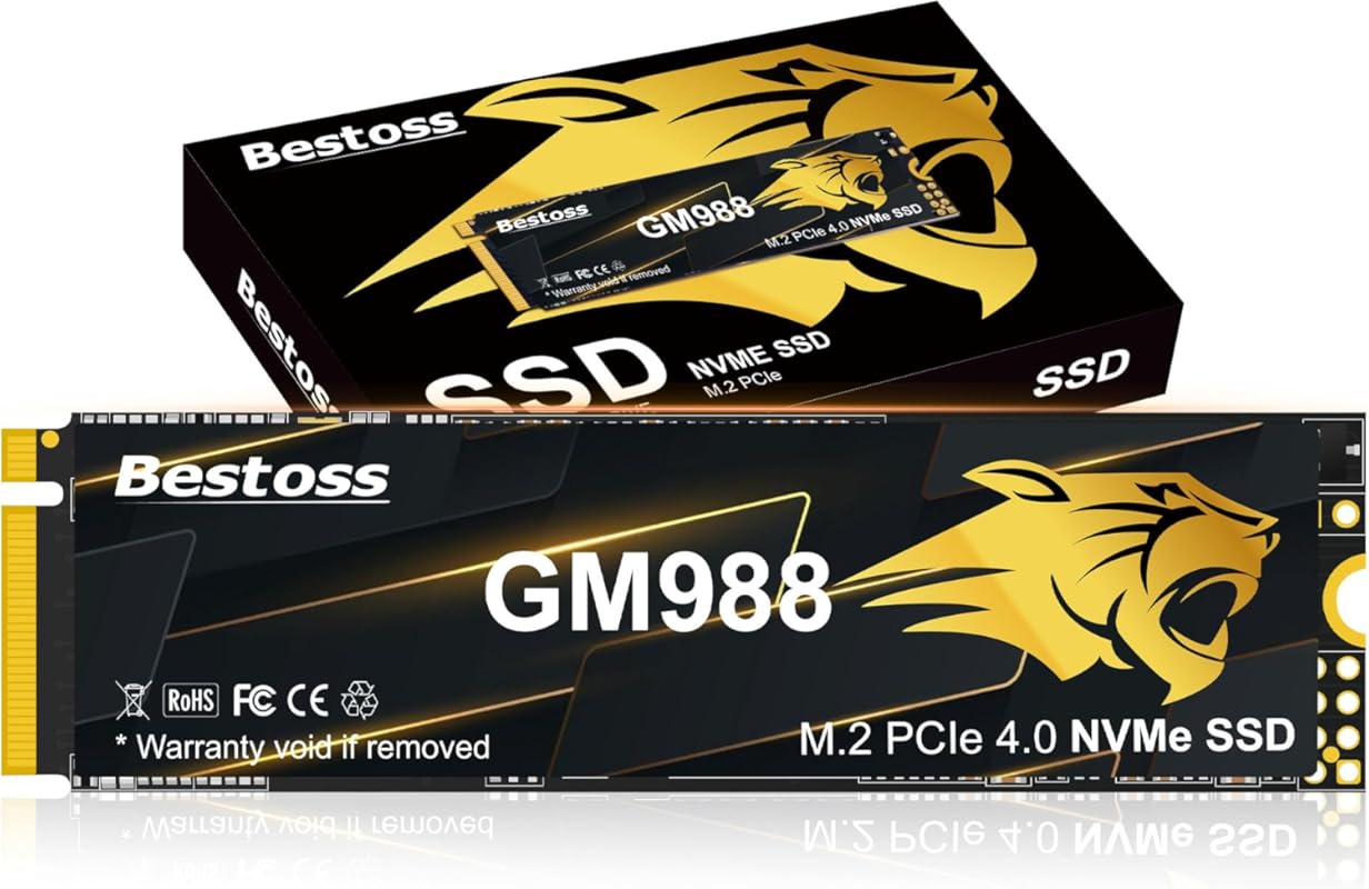 M.2 2280 NVMe SSD 4TB PCIe Gen4, Up to 7,300MB/s, SLC Cache & HMB, Ide