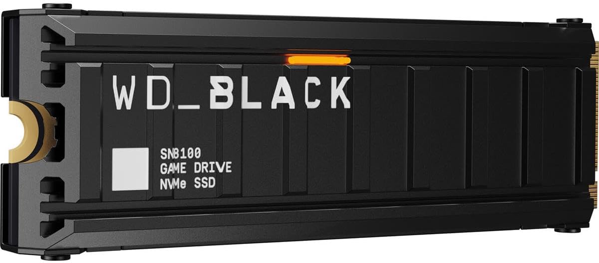 WD Sandisk Black SN8100 2TB NVMe SSD with Heatsink - PCIe 5.0, blazing