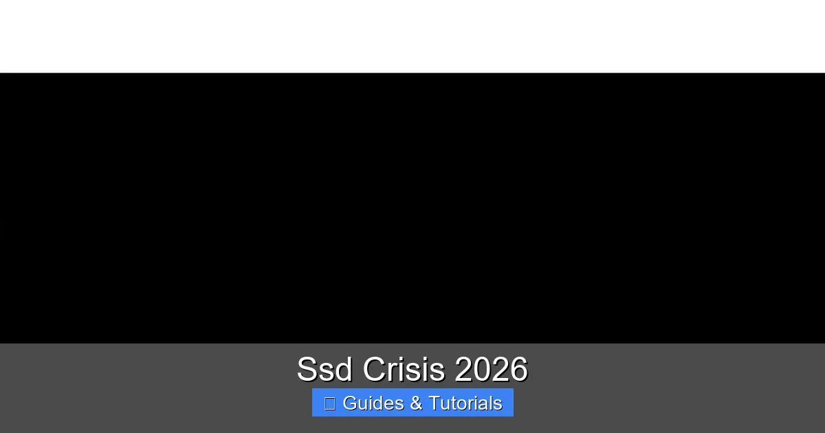 Ssd Crisis 2026
