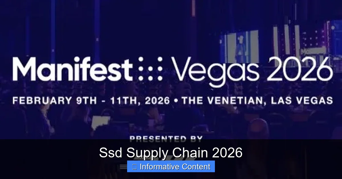 Ssd Supply Chain 2026