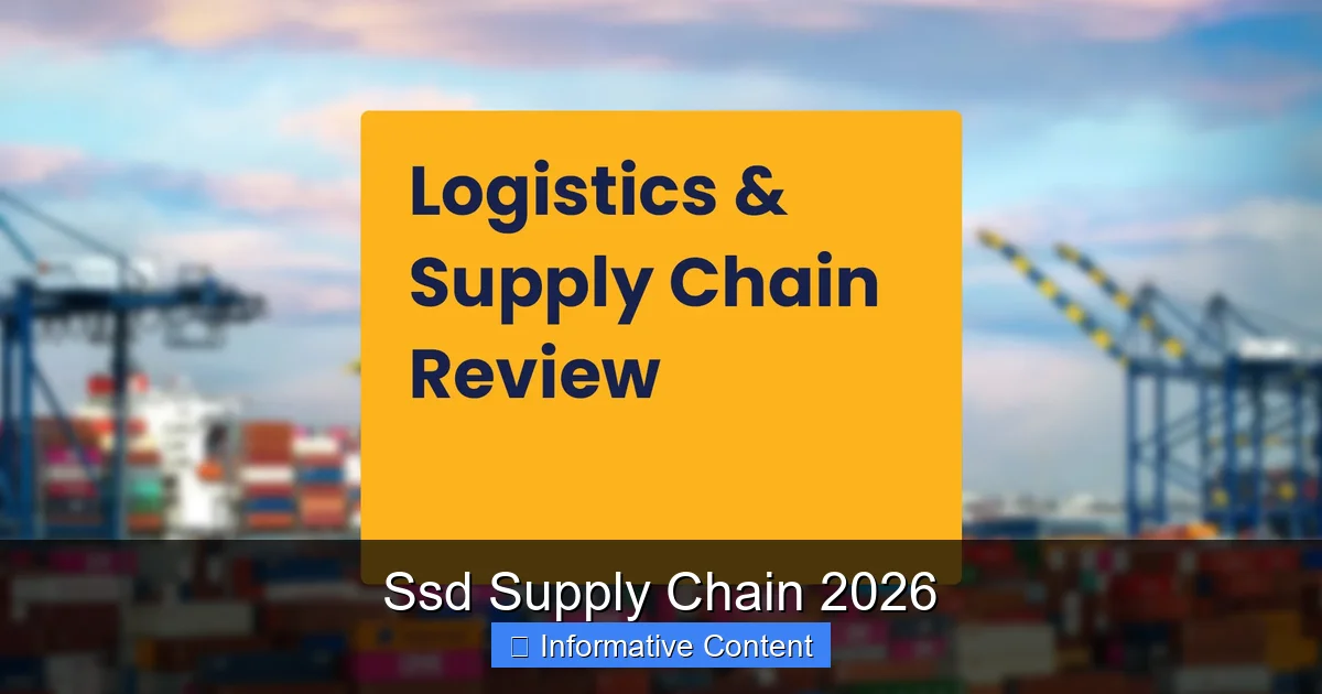 Ssd Supply Chain 2026