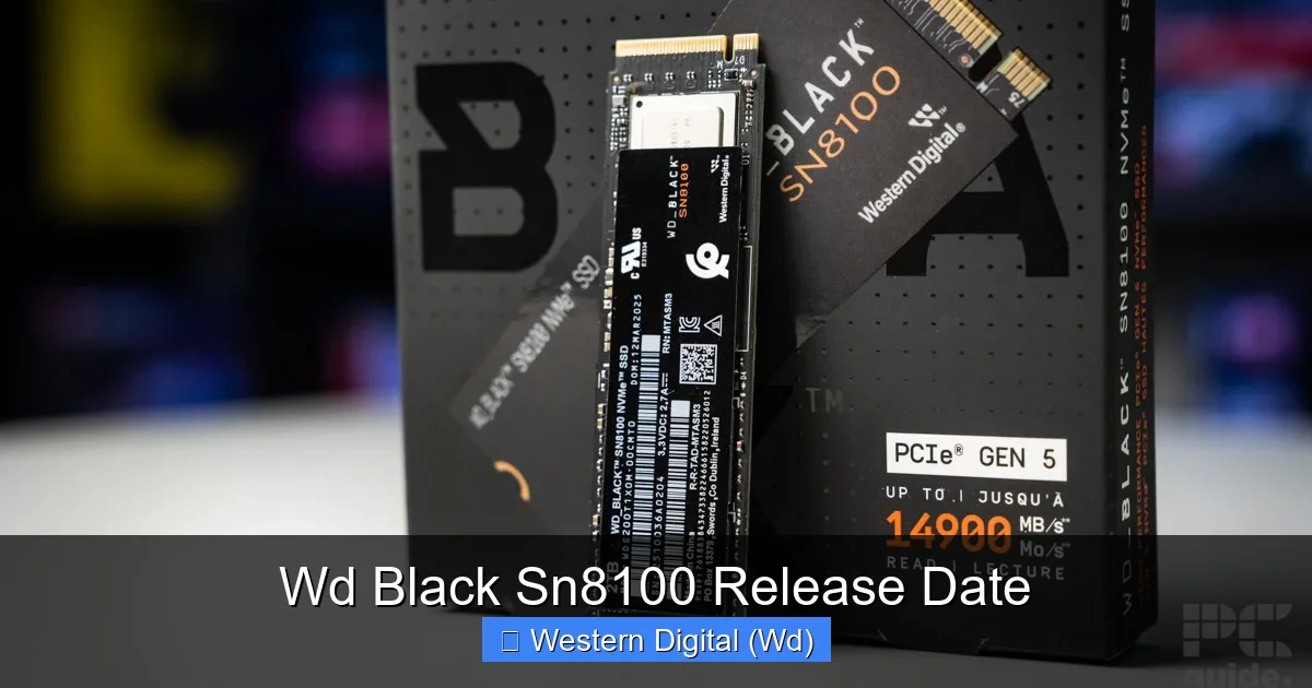 Wd Black Sn8100 Release Date