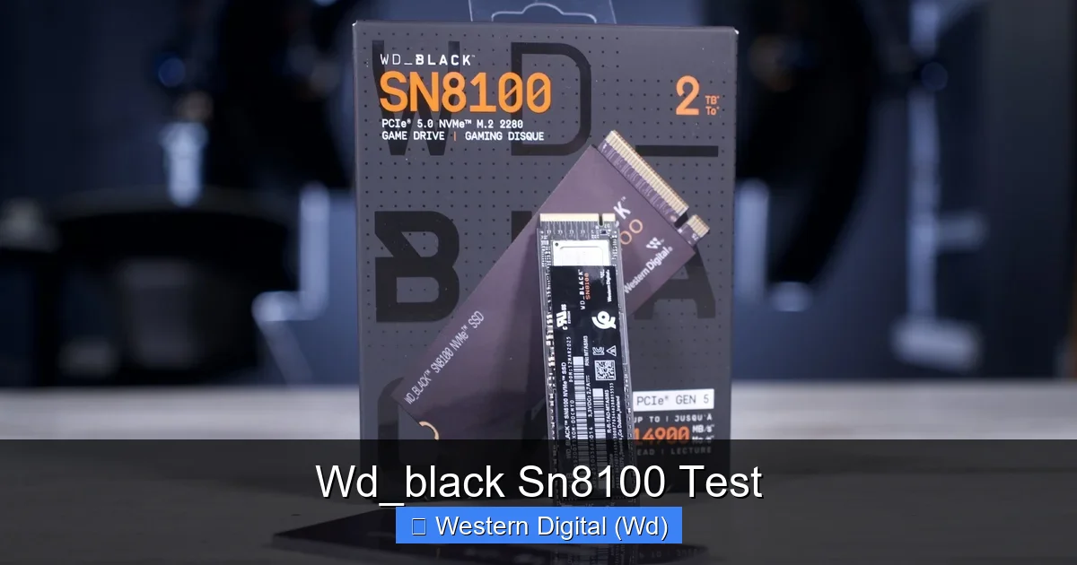 Wd_black Sn8100 Test