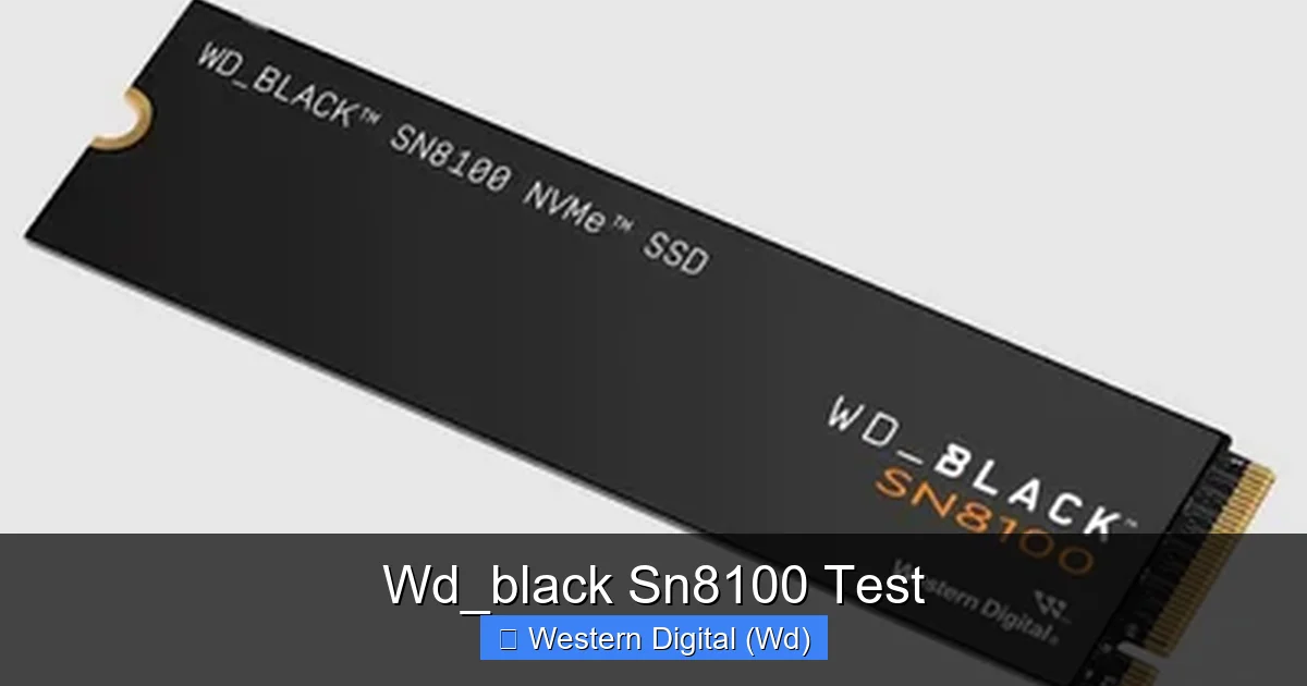 Wd_black Sn8100 Test