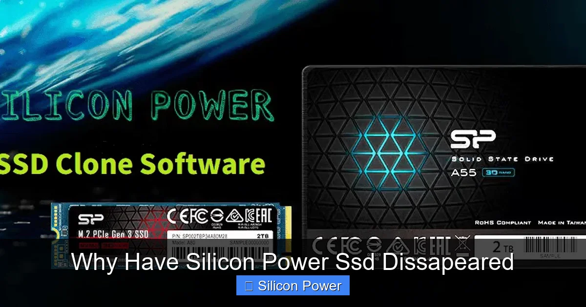 Why Have Silicon Power Ssd Dissapeared